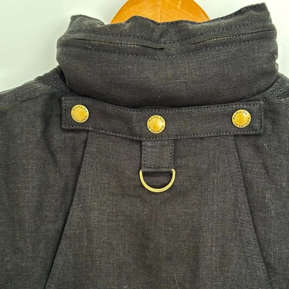 BANANA REPUBLIC BLACK CANVAS VEST SIZE S - Picture 4 of 7